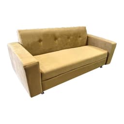 Sofa 3 Cuerpos Alonso Mostaza Felpa Pmetal