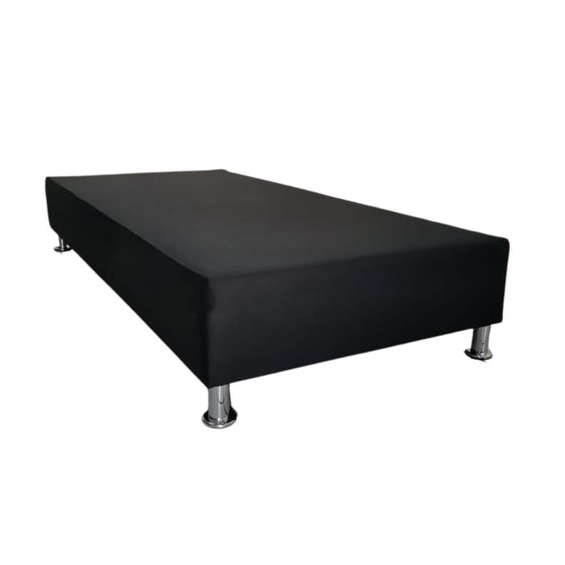 Base Americana 1.5 Plazas Negra Felpa Pmetalica Negro