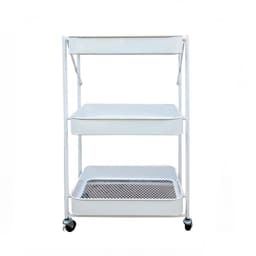 Carro Organizador Plegable con Ruedas Blanco