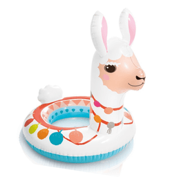 Flotador Inflable Llama 58 Cm Big Animal Ring Blanco