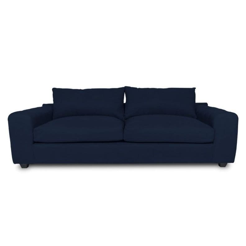 Sofa Briana Felpa Azul 2 Cuerpos