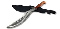 Cuchillo Kukri Corvo Catfish Supervivencia / Funda Am01 Plateado Metalico