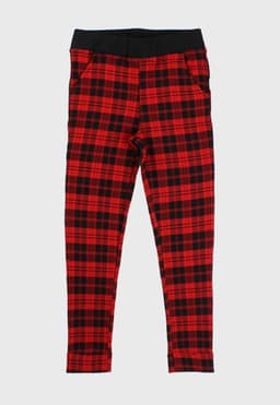 Leggins junior nina escosesa stronger 381 Rojo 10 anos