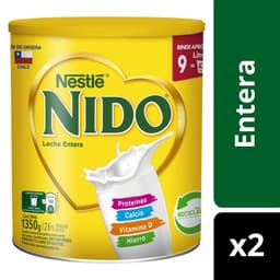 Leche en polvo Nido Entera Tarro 1350g Pack X2 Blanco