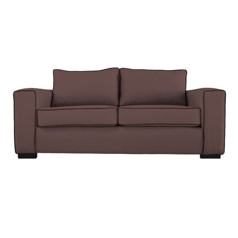Sofa Gabro Chenille Tipo Lino Cafe 3 Cuerpos