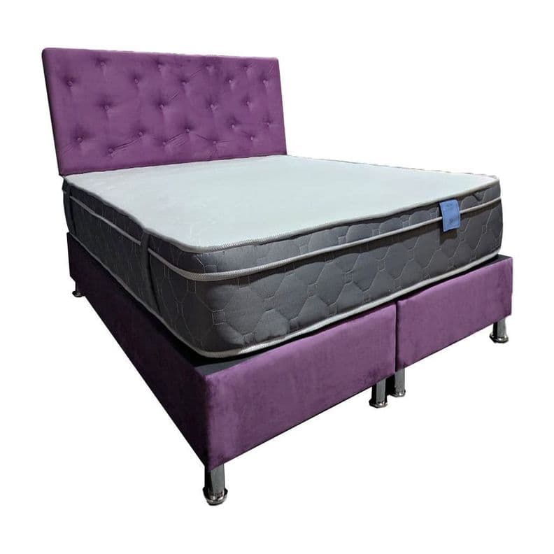 Cama Americana Tanon 2P Morado felpa Pmetal