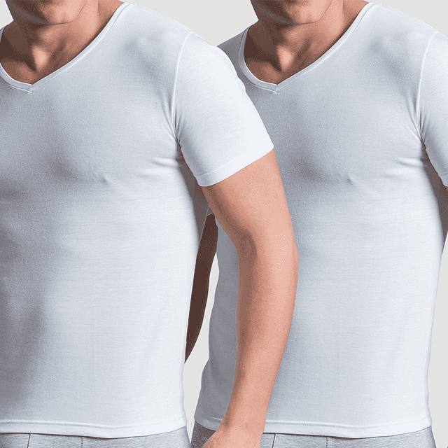 CAMISETA MANGA CORTA MOTA PACK 2 Blanco S