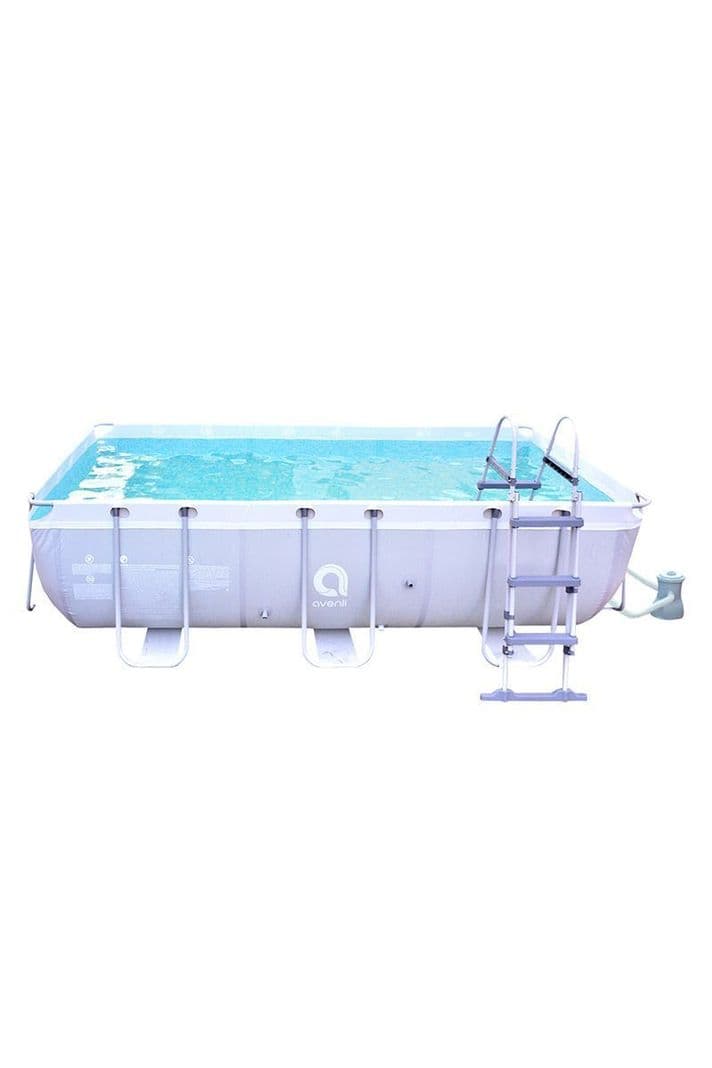 Piscina con Filtro 7020 L 99x200x400 cm Gris