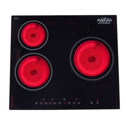 Encimera Vitroceramica 3 quemadores CEV03 Negro