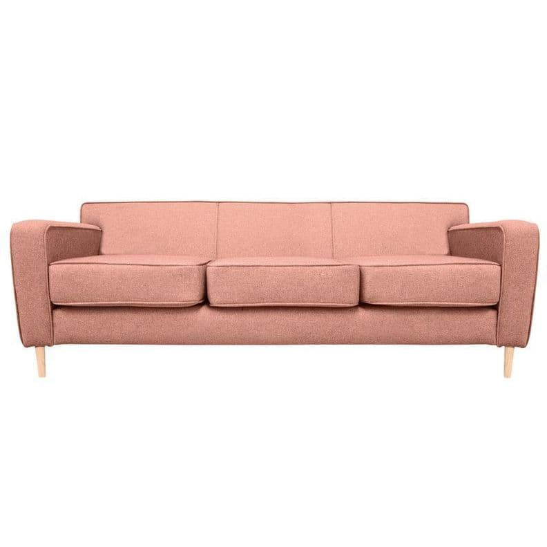 Sofa Lilen Felpa Palo Rosa 2 Cuerpos
