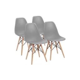 Pack 4 Sillas Estilo Eames Silver