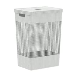 Cesta De Ropa Grid Con Tapa 49 L Blanco Oceano