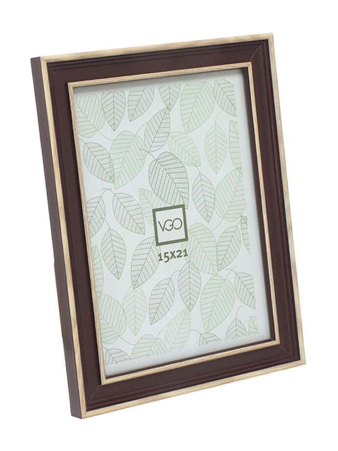 Marco simil madera combinado Marron 10x15 cm Cafe