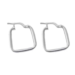 Aros De Plata 925 Argollas Cuadradas - Mabelita