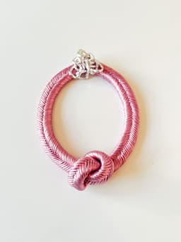 Maria La Biyux Collar Nudo Rosado
