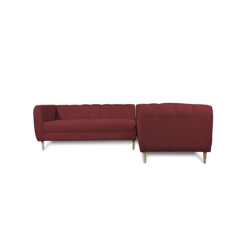 Seccional Lynette Chenille Tipo Lino Rojo