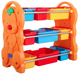 Mueble Cajas Organizador Juguetes Plastico Naranjo