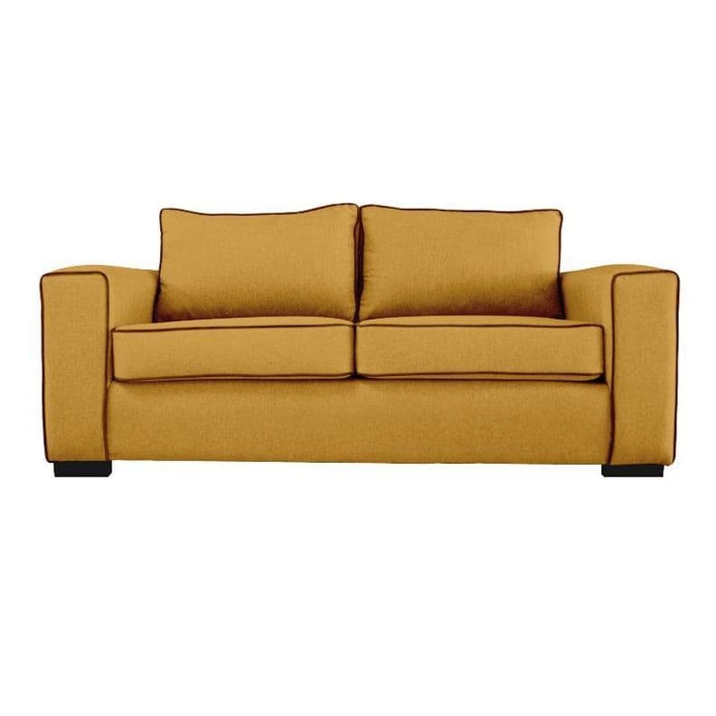 Sofa Gabro Felpa Ambarino 3 Cuerpos Amarillo