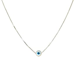 Collar Ojo Turco Nacar Plata Fina 925