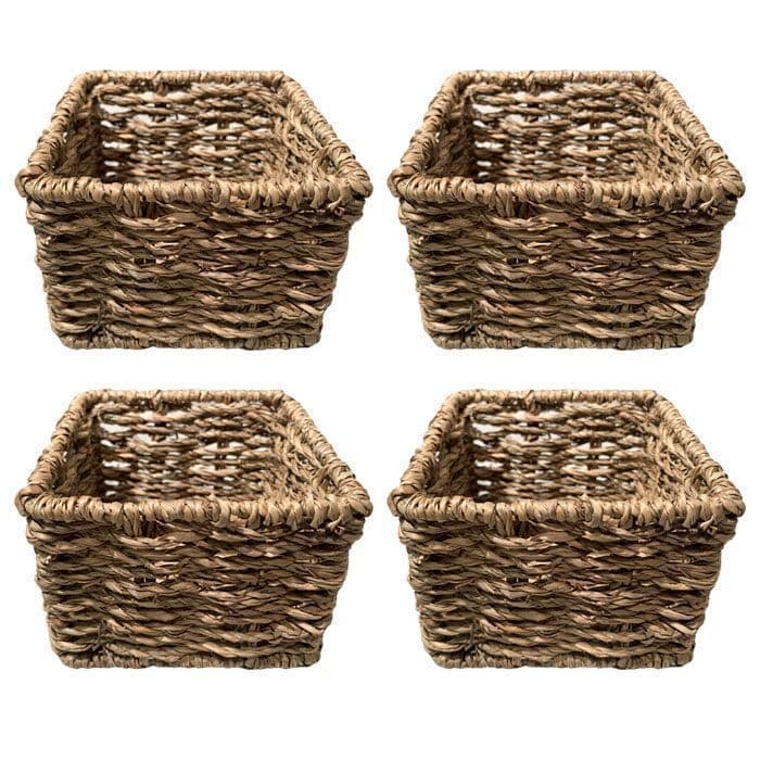 Set de 4 cestas cuadradas Cafe
