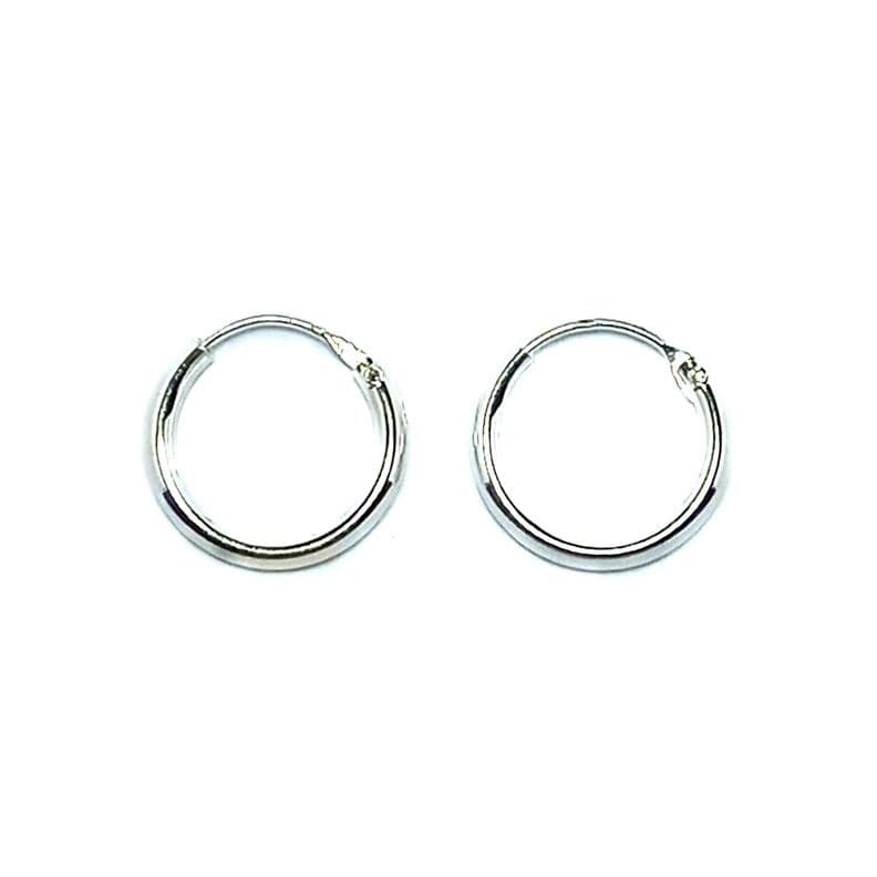 Aros Argolla 12mm Plata Fina 925