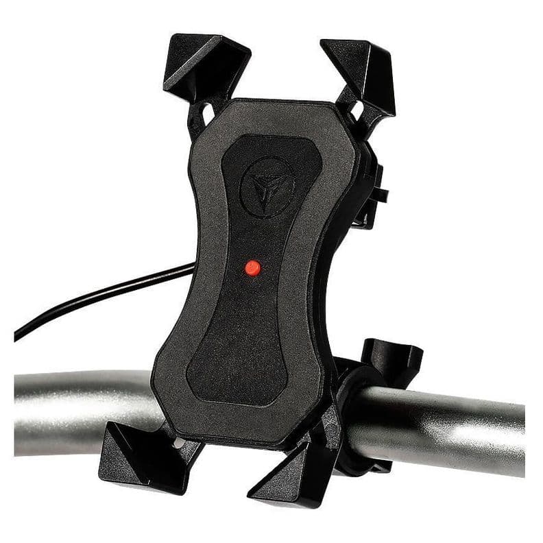 2 en 1 Soporte de manillar para celular mas cargador USB Motowolf 2817c Negro
