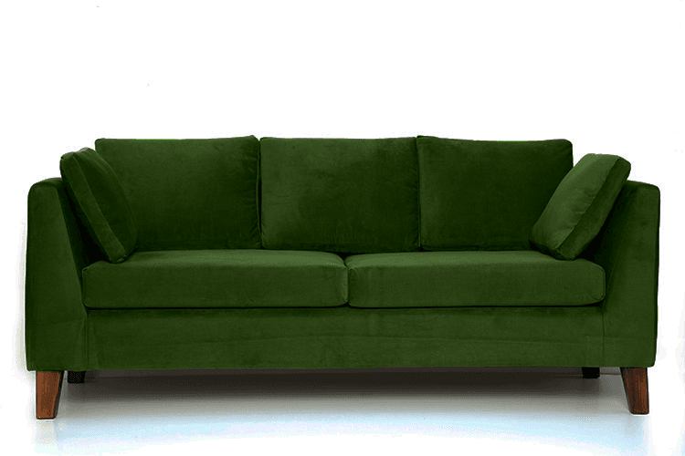 Sofa 3 Cuerpos Estocolmo Verde Verde Oscuro
