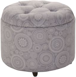 Pouf Baul Zoe Mandala Estampado 60x60x50 Cm Maxima Design Gris