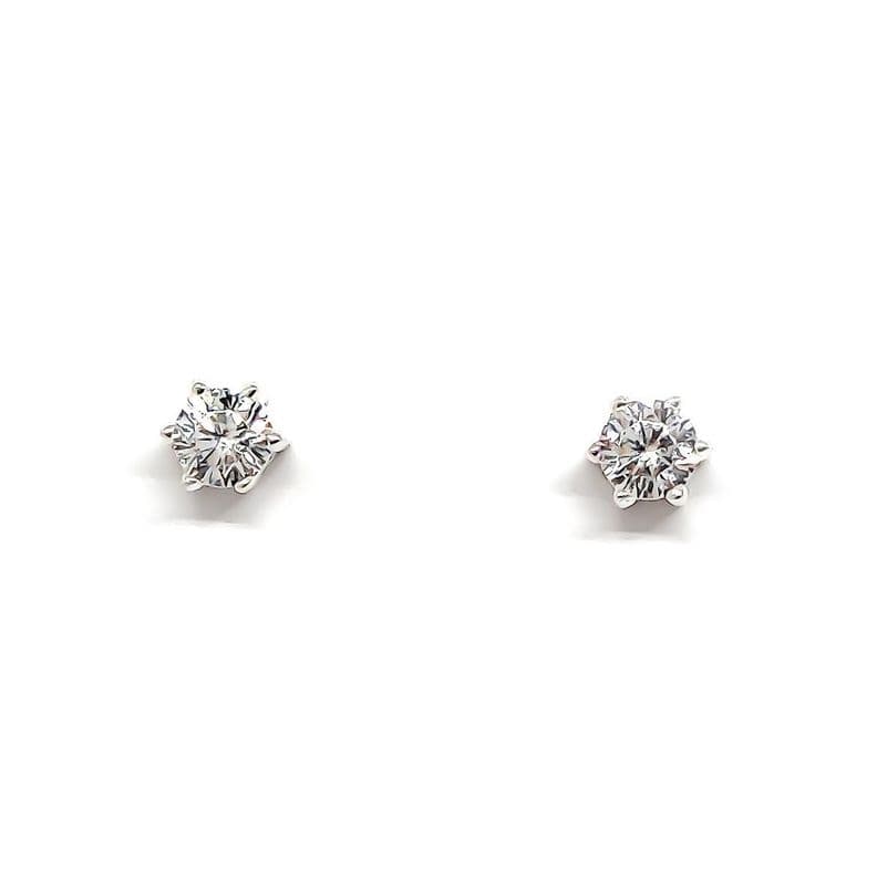 Aros Punto de Luz Grifas Circon Blanco 6mm Plata Fina 925