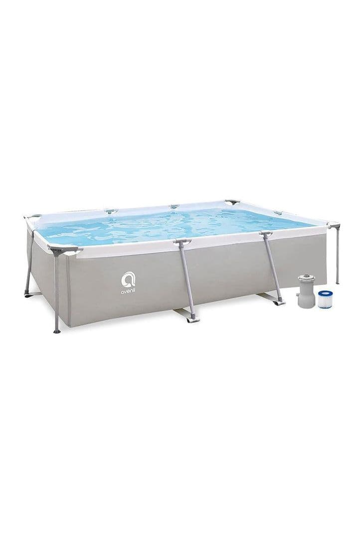 Piscina con Filtro 3701 Litros 65x207x300 cm Gris