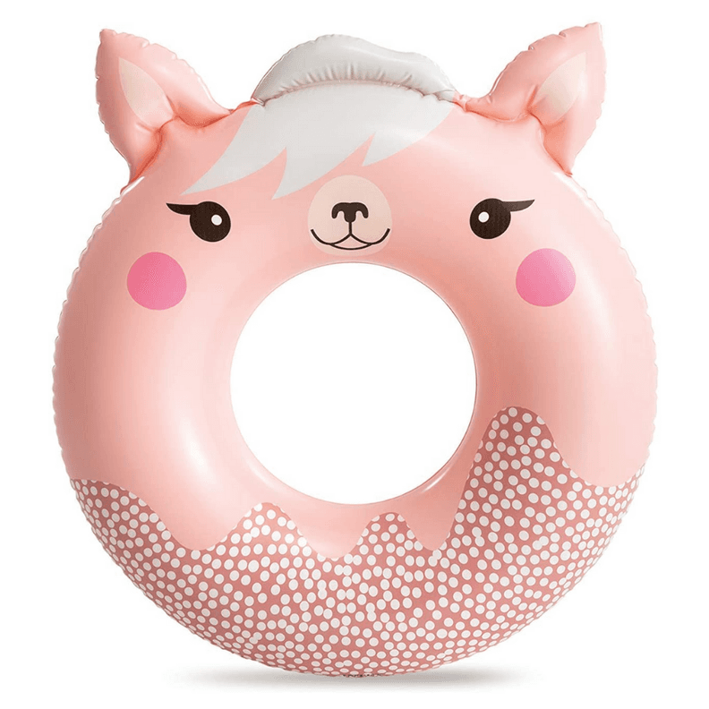 Flotador Inflable Redondo Llama 76 Cm Cute Animal Rosado