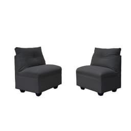Par Butacas Mateo Chenille Grafito Pata Plastica 1C