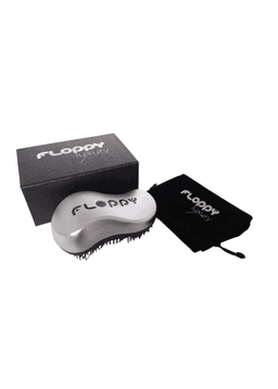 Cepillo Espanol Floppy Luxury Antifrizz Desenredante Cromado Mate Gris