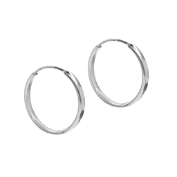 Aros Plata Argolla Borde Ovalado 30 mm