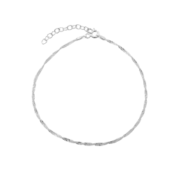 Pulsera De Plata Cadena Singapur