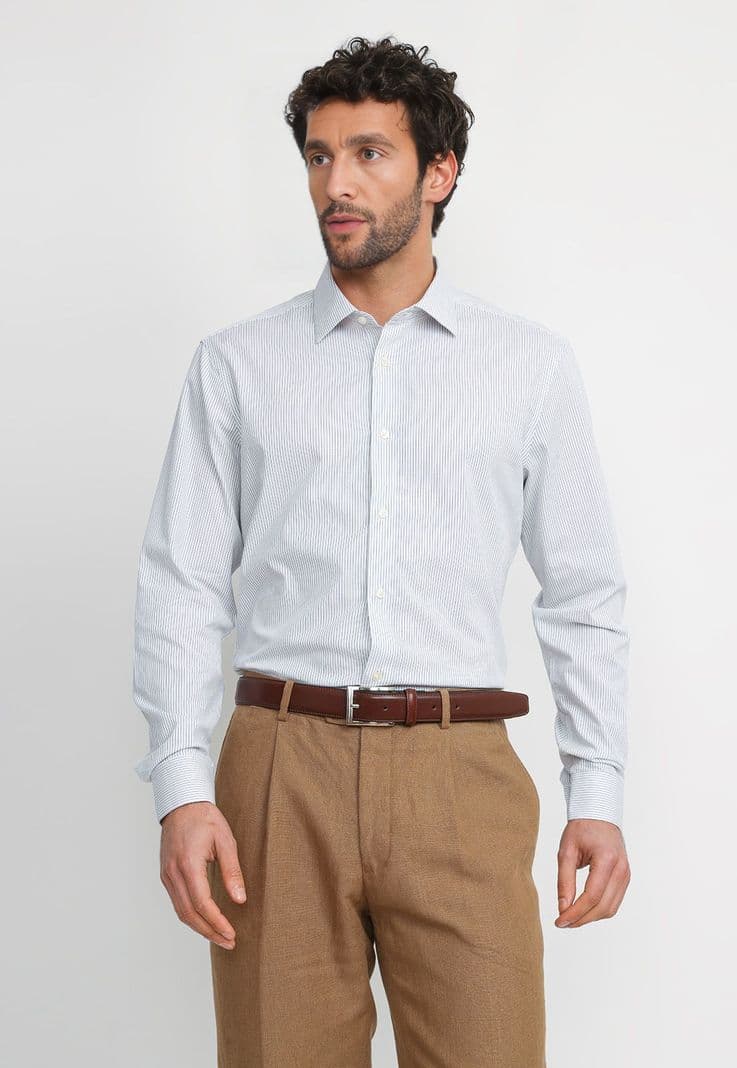Camisa Hombre Formal Algodon Dynamic Azul Marino 17
