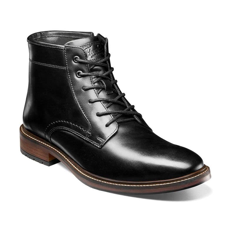 Botines Casual Forge Plain Toe Lace Up Negro 45