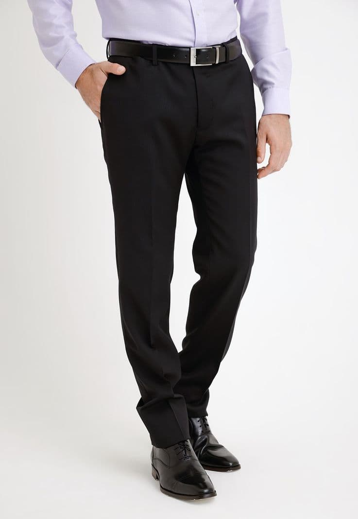 Pantalon Formal Hombre Lana S100'S Liso Slim Mix&Color Negro 46