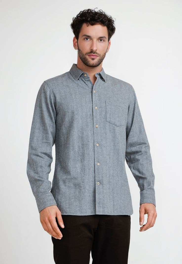 Camisa Franela Hombre Bernabeu Gris XXL