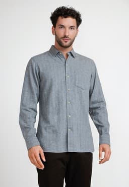 Camisa Franela Hombre Bernabeu Gris XL