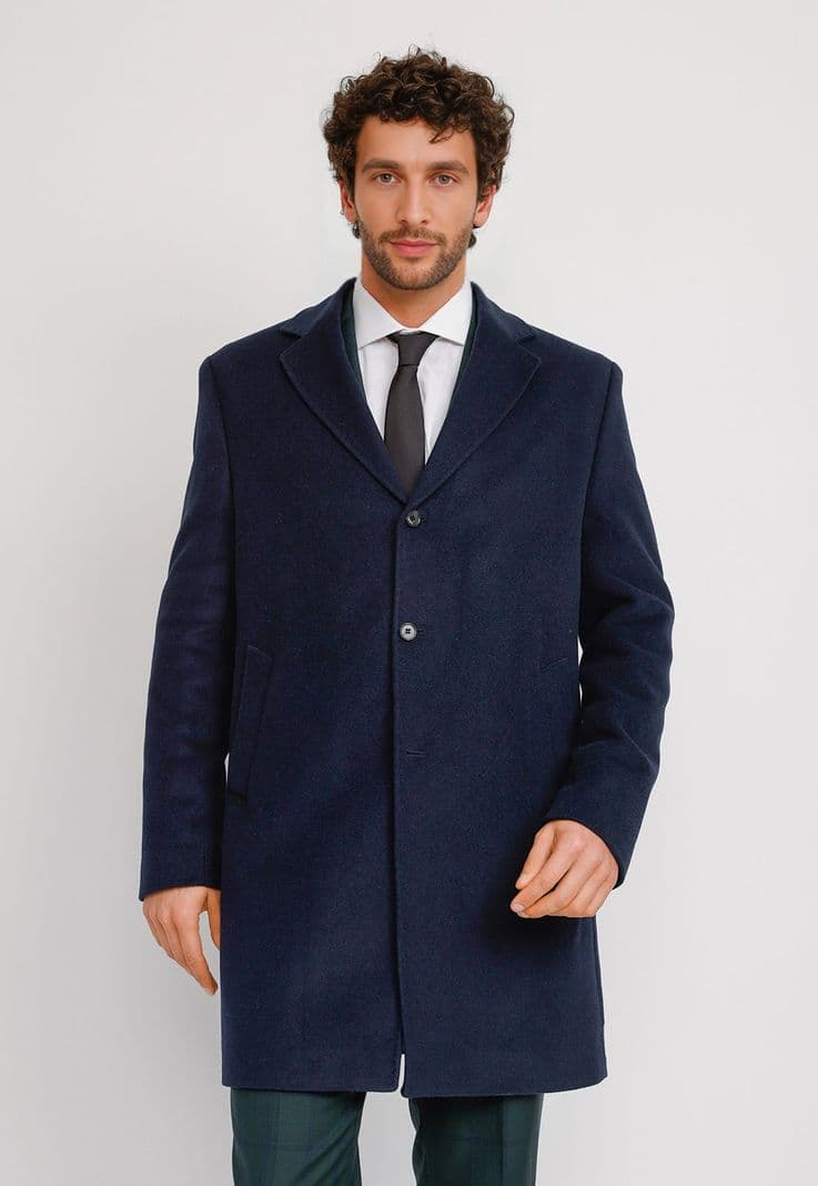 Abrigo Hombre Formal Vercelli Voyage Azul Marino 58