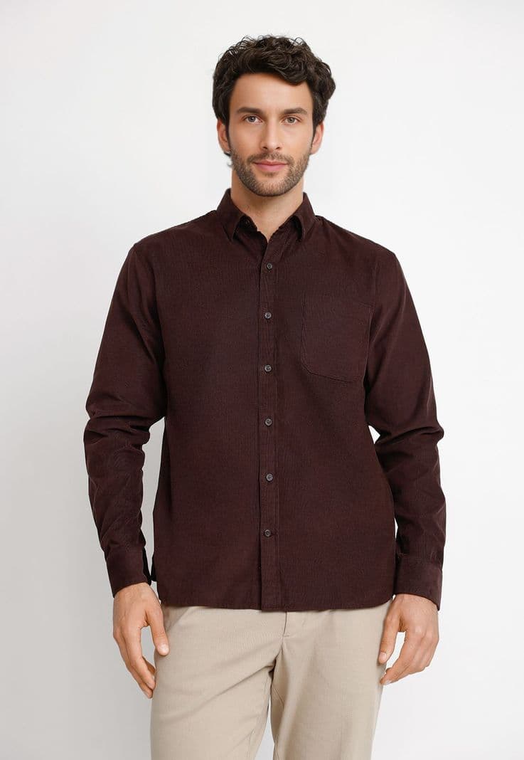 Camisa Cotele ML Hombre Burgos Burdeo M