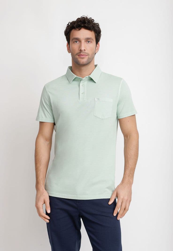 Polera Polo Algodon Pima Marc Menta Verde Menta XXL
