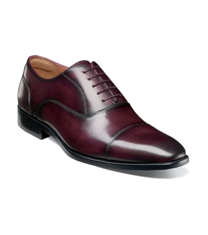 Zapatos Formal Hombre Sorrento Lux Cap Toe Bal Burdeo 46