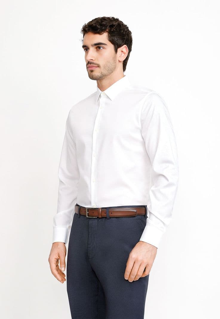 Camisa Formal Hombre Non Iron (No Se Plancha) Blanco L