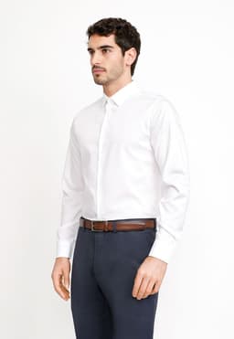 Camisa Formal Hombre Non Iron (No Se Plancha) Blanco M