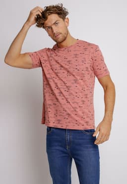 Polera Hombre Slim Fit Magnolia Algodon Coral XXL
