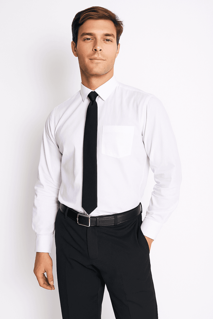 Camisa Formal Hombre Regular Poplin Blanco 20