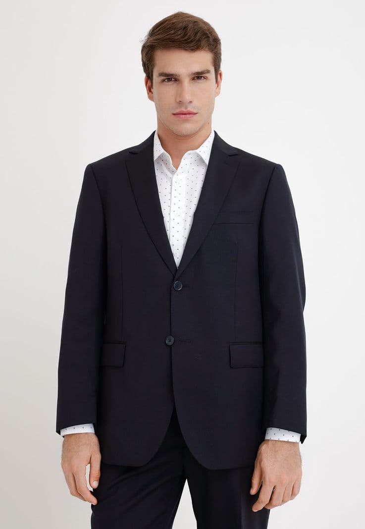 Chaqueta Formal Hombre Lana S100'S Regular Mix&Color Azul 96