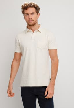 Polera Hombre Slim Fit Marc Algodon Arena Blanco S
